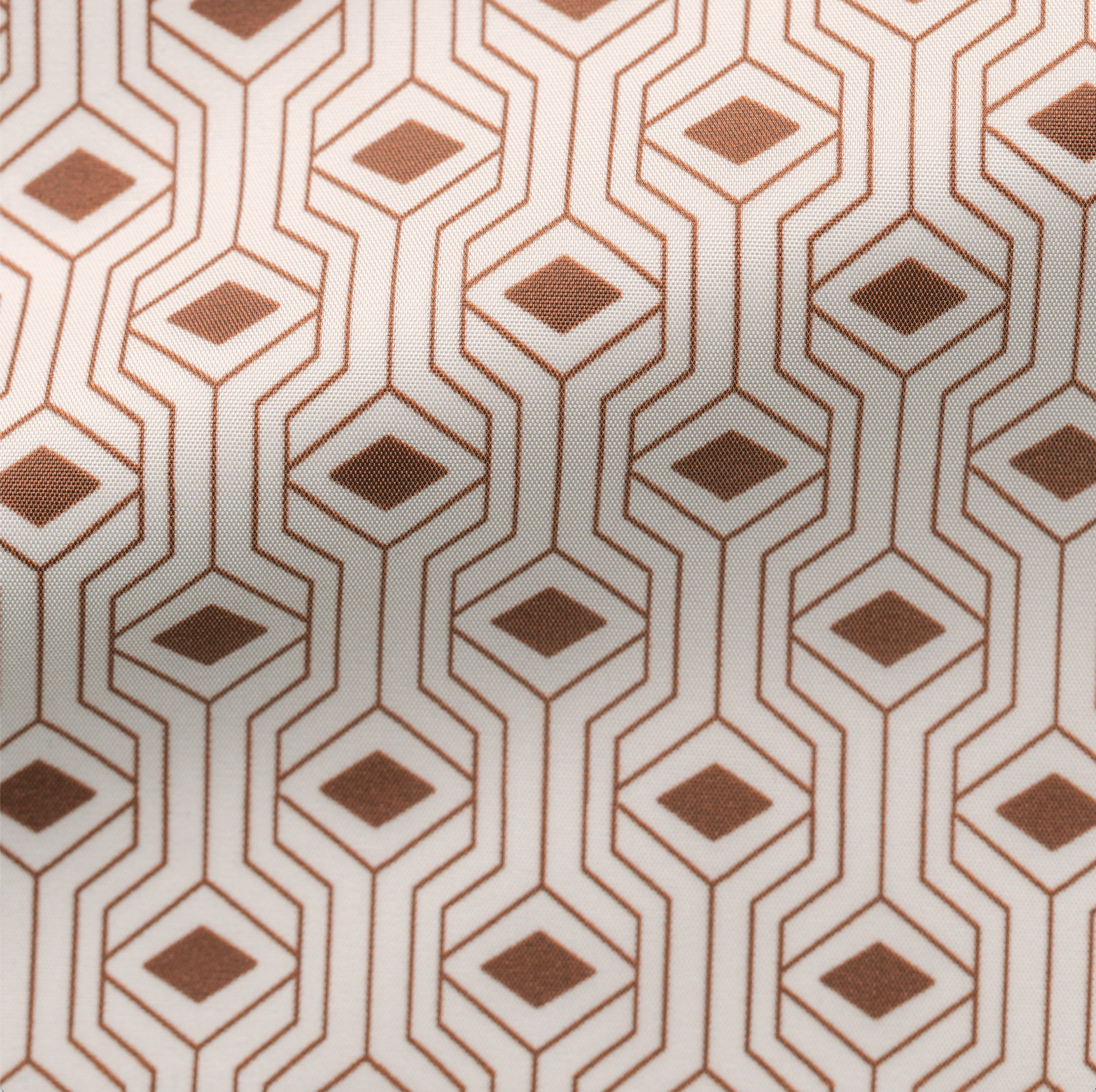 Fancy 499 Sand with Walnut Brown Retro Geometric Design