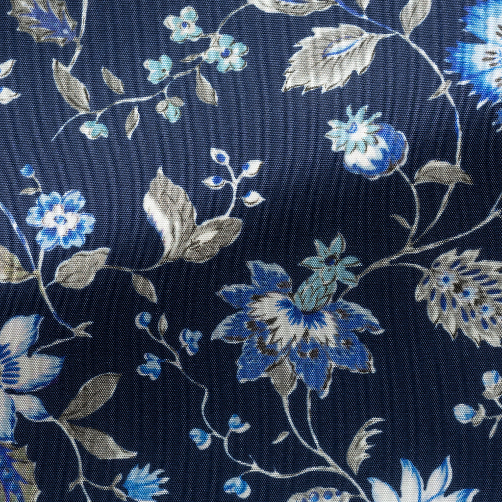 Fancy 446 Navy Blue with Blue Flowers