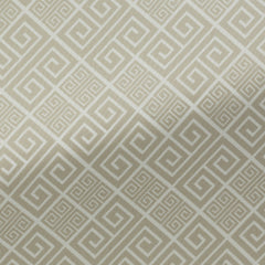 Fancy 453 Off White & Beige Greek Pattern