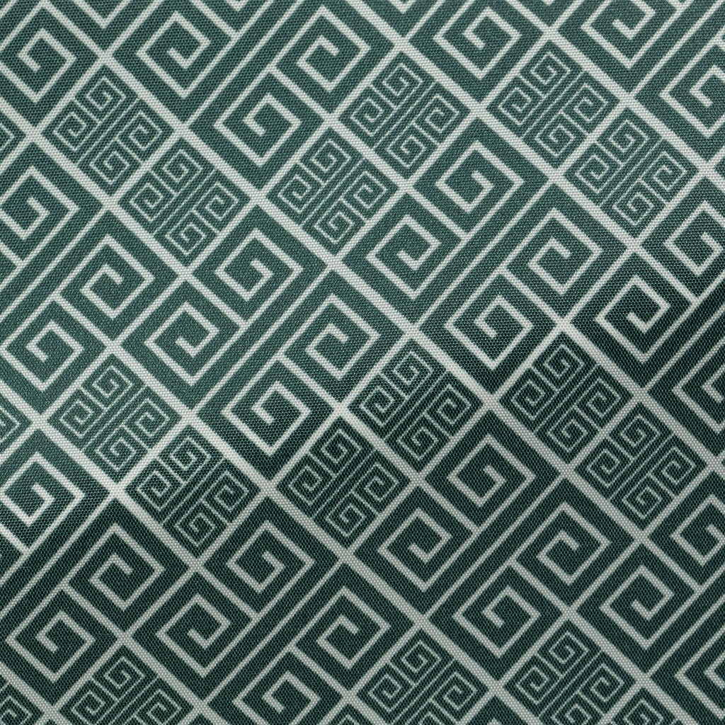 Fancy 454 Off White & Mineral Green Greek Pattern