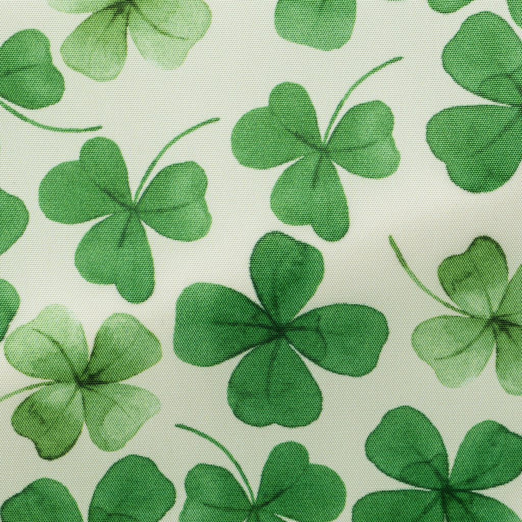 Fancy 461 Light Sand with Green Four Leaf Clovers