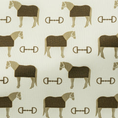 Fancy 463 Beige with Horses & Horse Bits