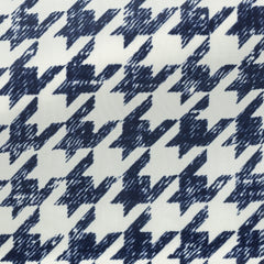 Fancy 470 Off-White with Navy Blue Graphic Houndstooth
