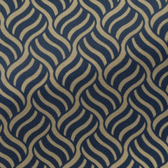 Fancy 471 Taupe with Navy Blue Retro Design