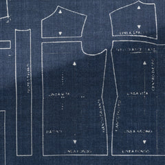Fancy 492 Denim Blue with White Tailoring Patterns