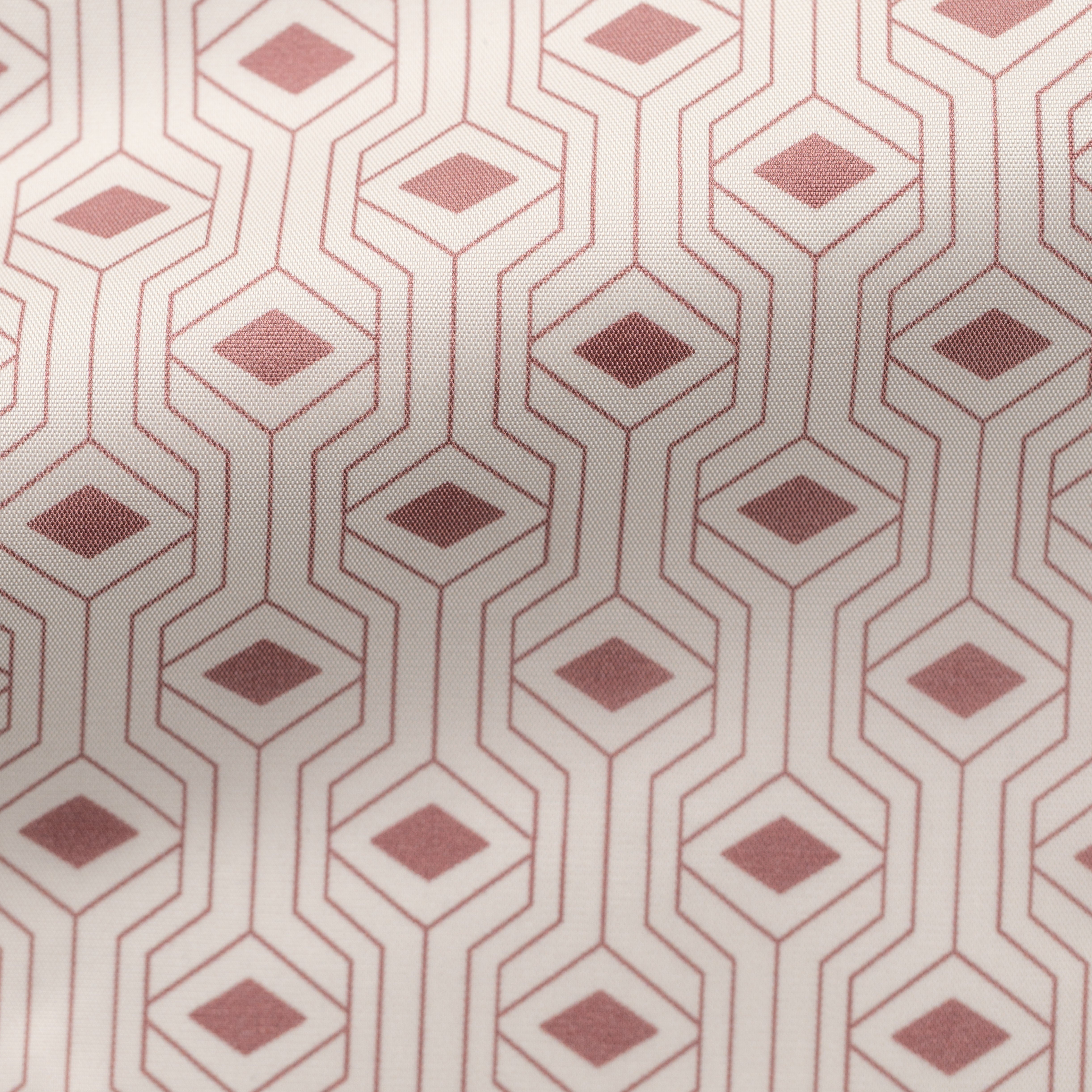 Fancy 498 Bone with Dusty Pink Retro Geometric Design