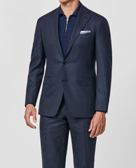 Barberis Canonico 365 Heavy Doppio Ritorto S120 Merino Wool Midnight Blue Sharkskin