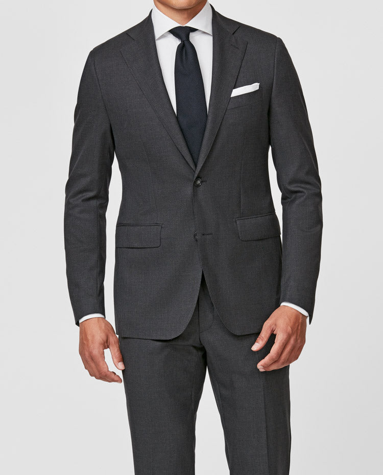 Barberis Canonico 365 Heavy Doppio Ritorto S120 Merino Wool Grey Plain