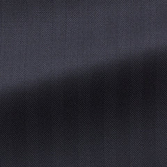 Barberis Canonico 365 Heavy Doppio Ritorto S120 Merino Wool Dark Blue Herringbone