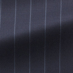 Barberis Canonico 365 Heavy Doppio Ritorto S120 Merino Wool Dark Blue Chalkstripe