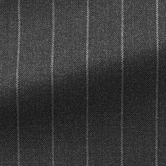 Barberis Canonico 365 Heavy Doppio Ritorto S120 Merino Wool Grey Chalkstripe