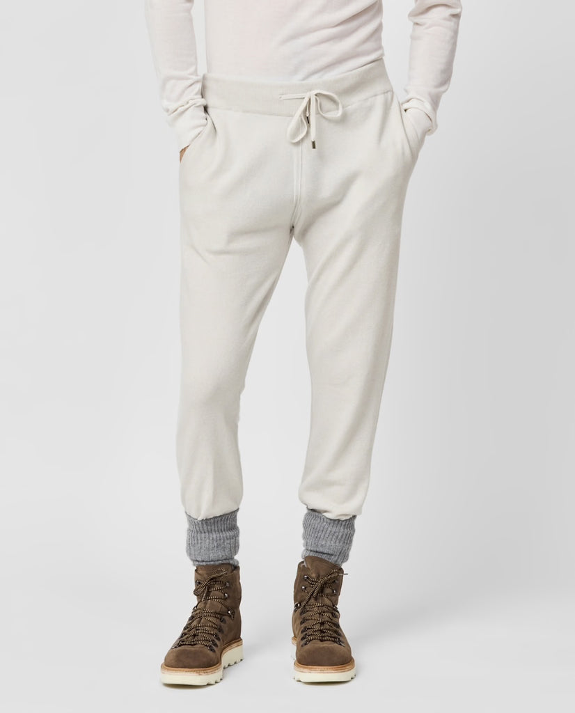 Cariaggi Grey-Beige Pure Cashmere Leisure Pants