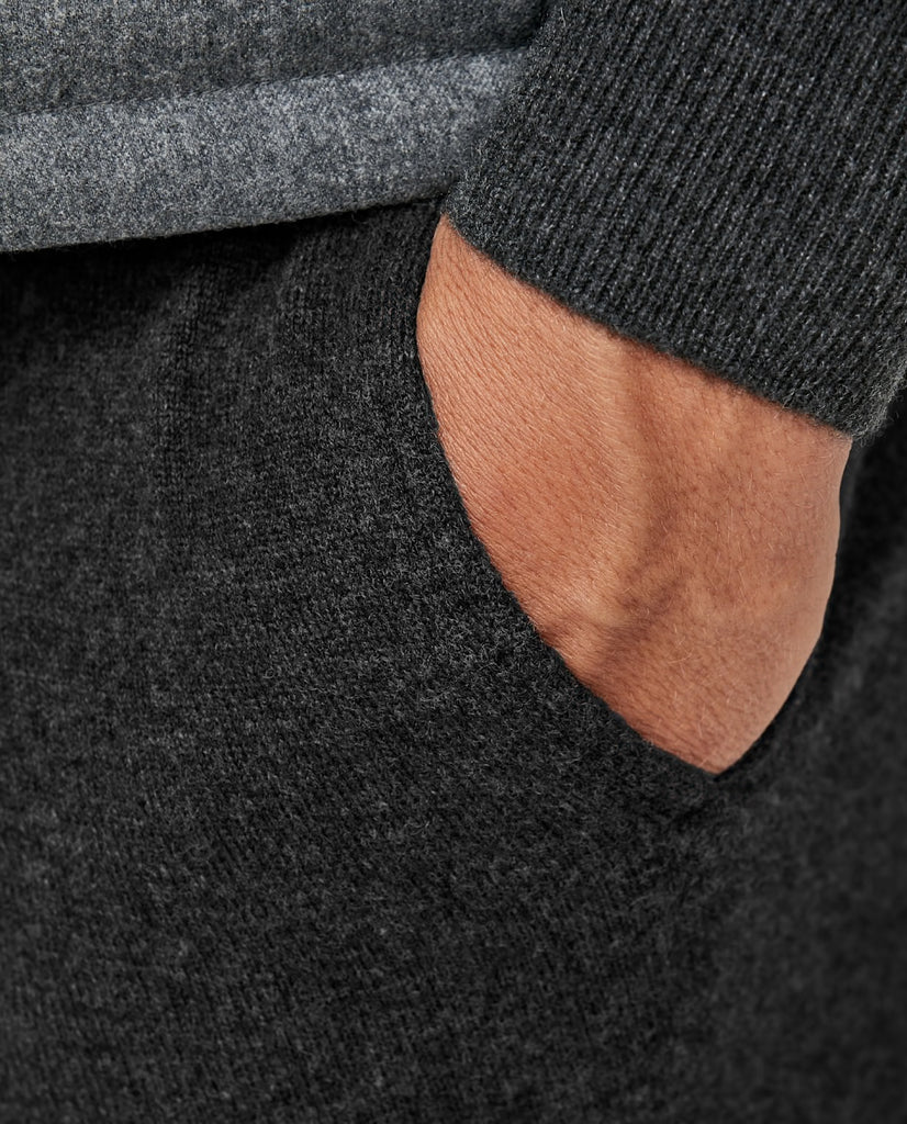 Papi Fabio Dark Grey Wool & Cashmere Leisure Pants