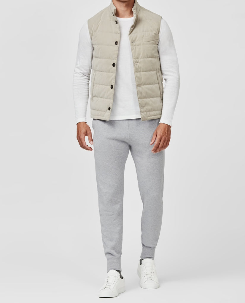 Papi Fabio Light Heathered Grey Wool & Cashmere Leisure Pants