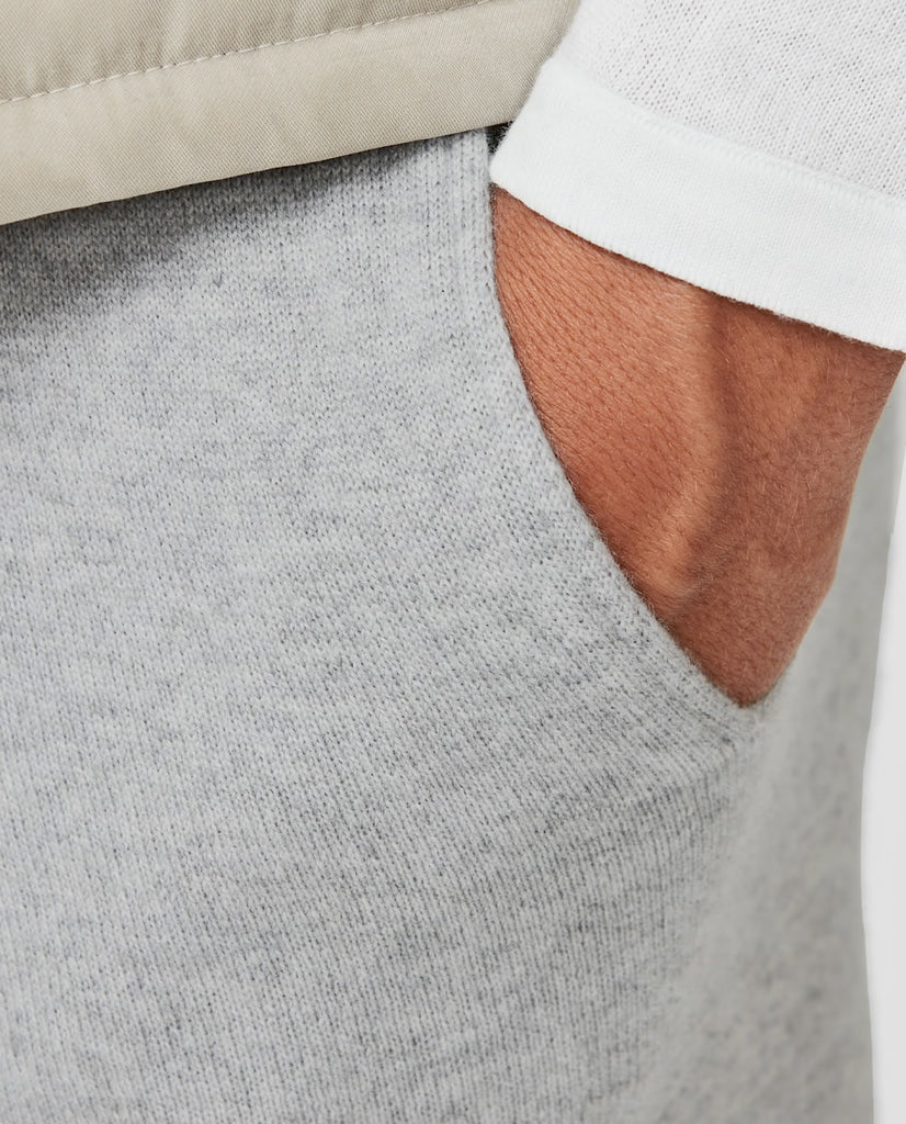 Papi Fabio Light Heathered Grey Wool & Cashmere Leisure Pants