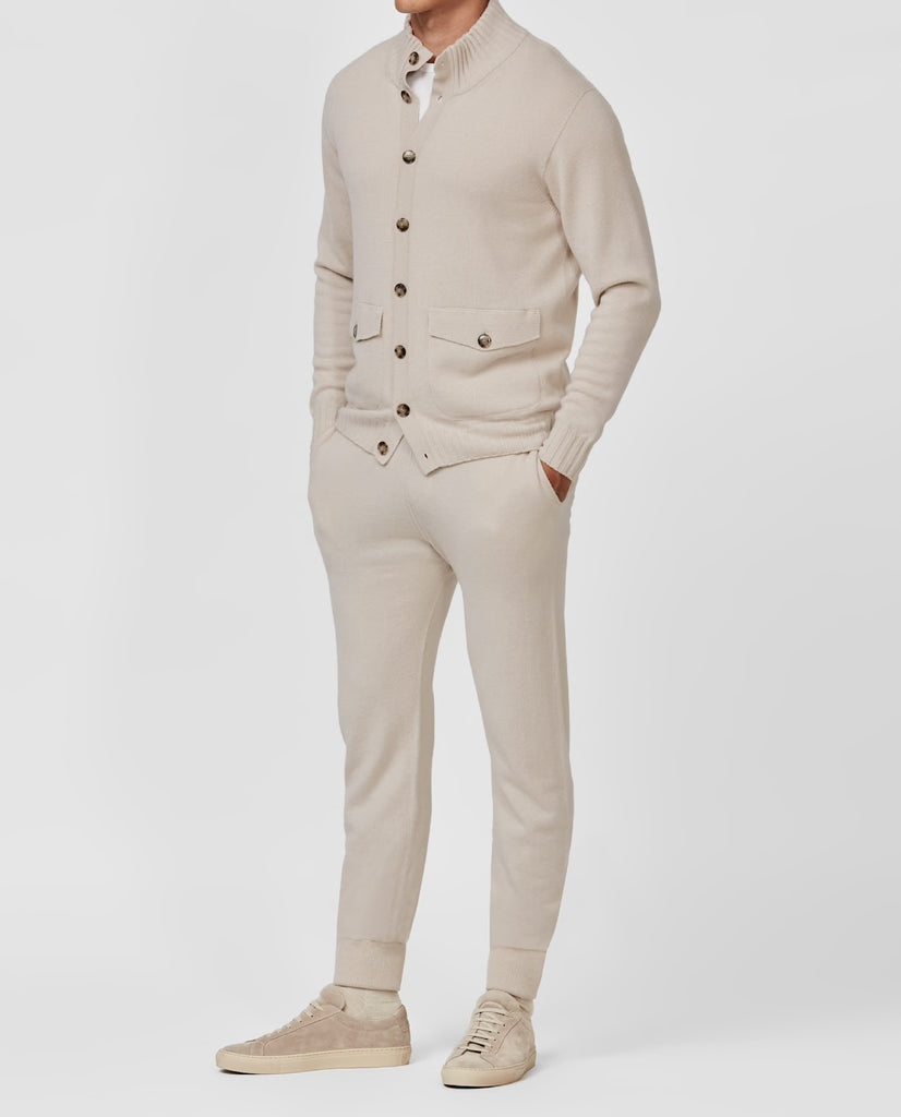 Papi Fabio Sand Wool & Cashmere Leisure Pants