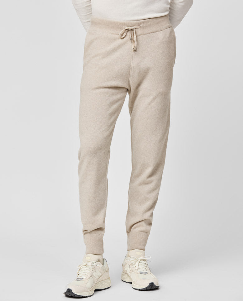 Papi Fabio Sand Wool & Cashmere Leisure Pants