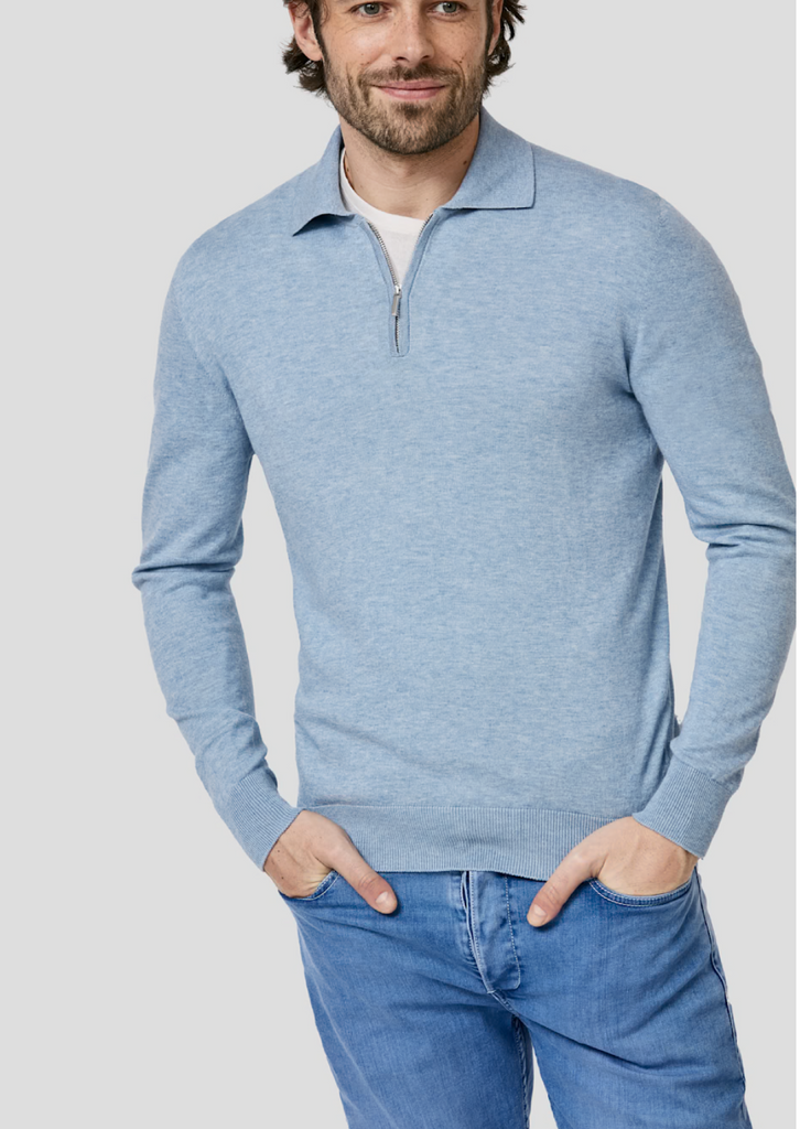 Filartex Light Denim Blue Cotton & Cashmere Knit