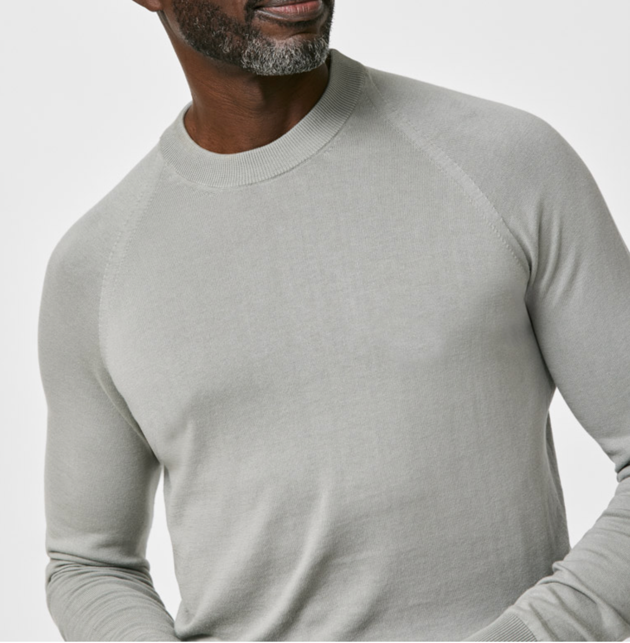 Bresciane Steel Grey Cotton & Silk Knit