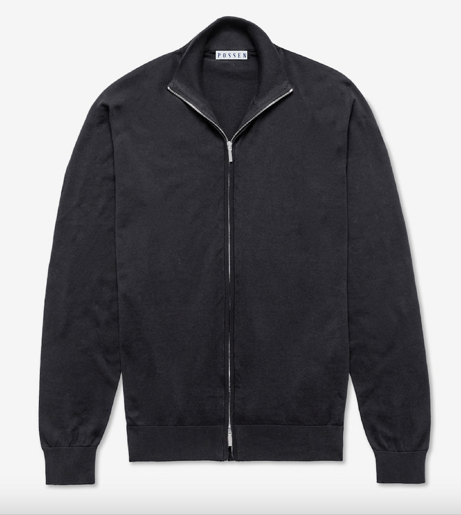 Bresciane Black Cotton & Silk Knit