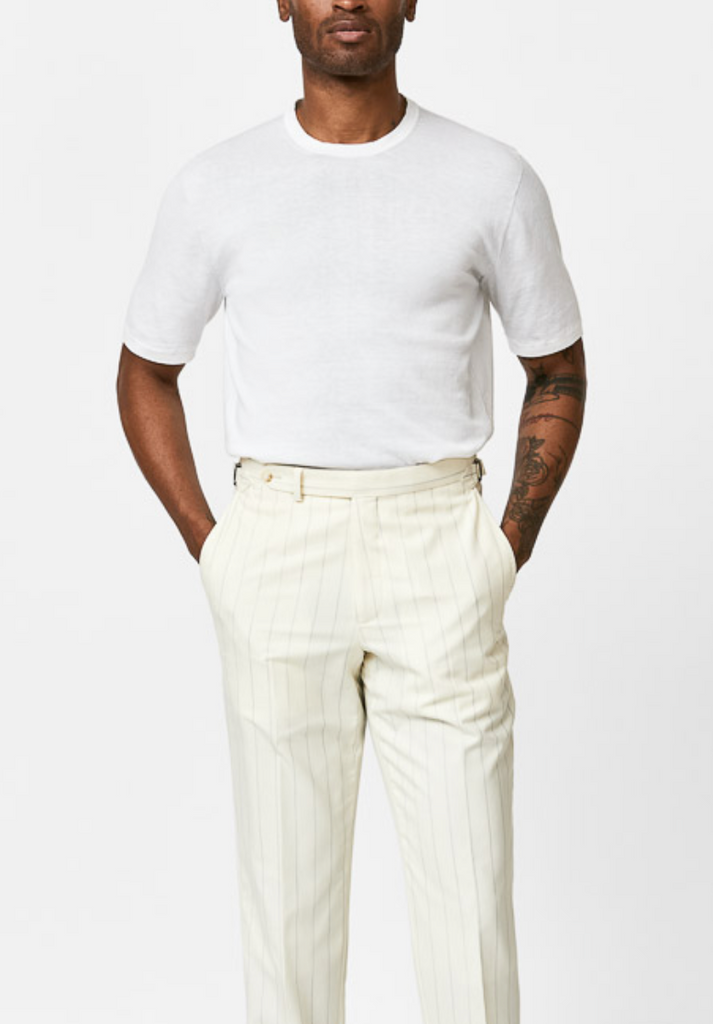 Bresciane White Cotton & Silk Knit