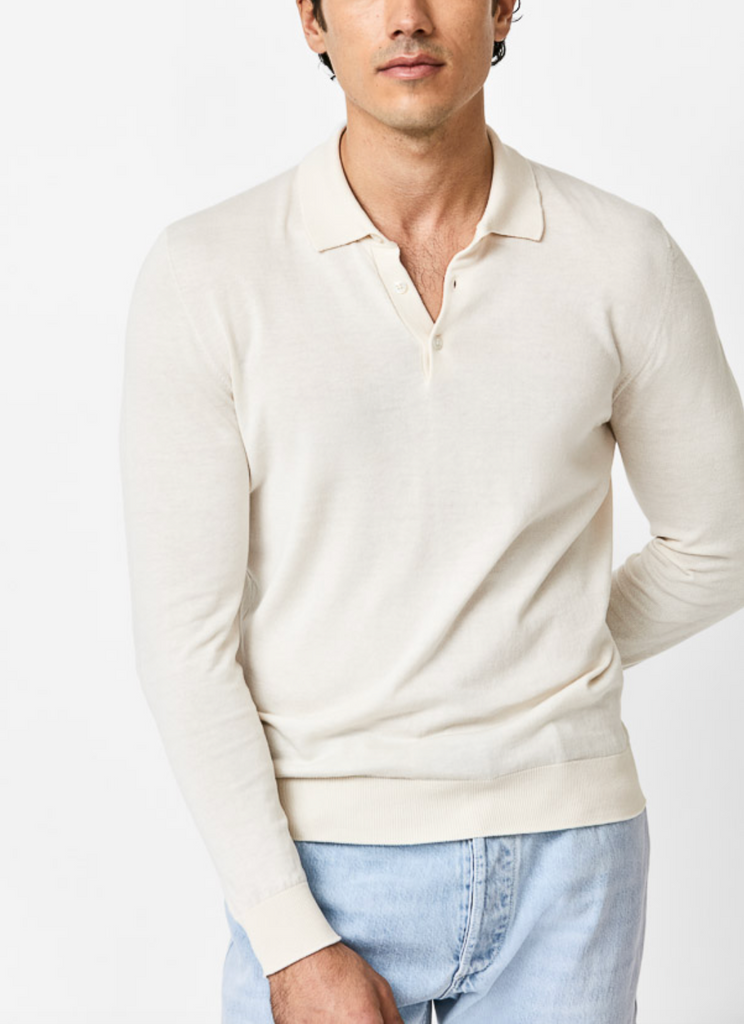 Bresciane Off White Cotton & Silk Knit