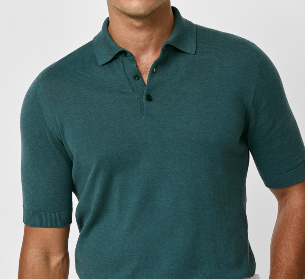 Bresciane Forest Green Cotton & Silk Knit