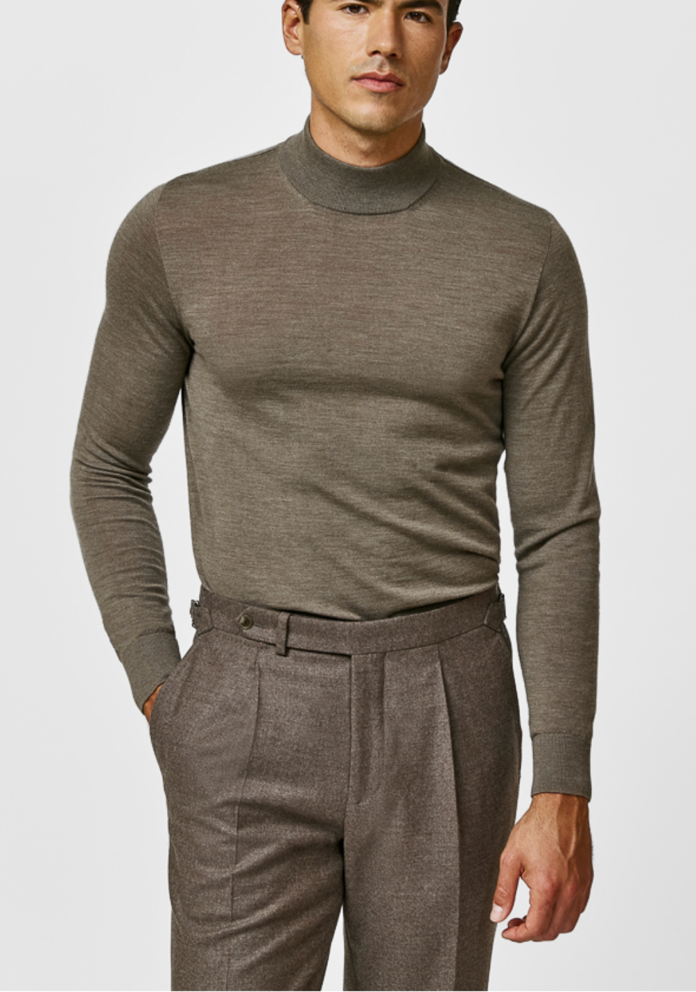 Loro Piana Dark Taupe S160 Ultra-Fine Merino Wool