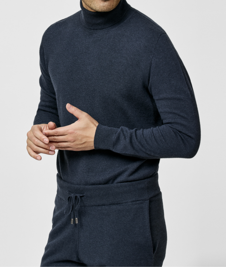 Cariaggi Dark Petrol Pure Cashmere