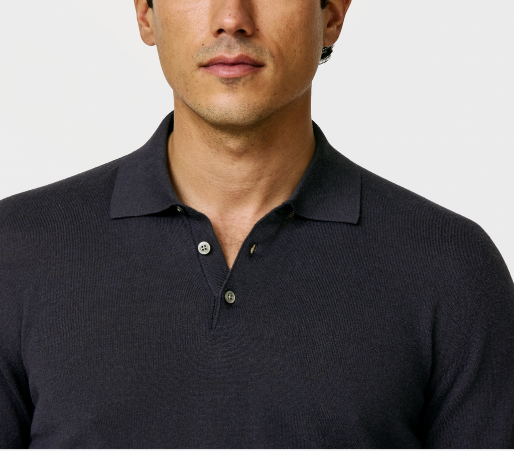 Iafil Dark Slate Blue Melange Ultra-Fine Pure Pima Cotton