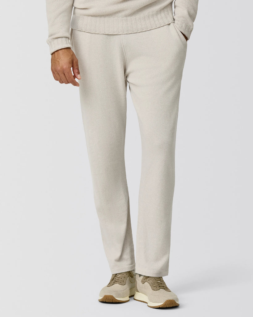 Cariaggi Light Pebble Grey Pure Cashmere Leisure Pants