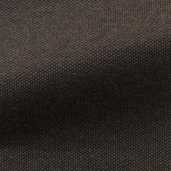 Albini Knit Dark Brown Melange Piqué Doppio Cotton