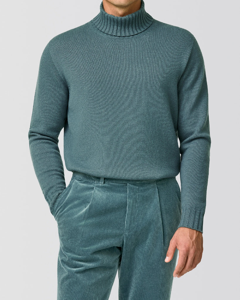 Cariaggi Teal Blue Pure Cashmere
