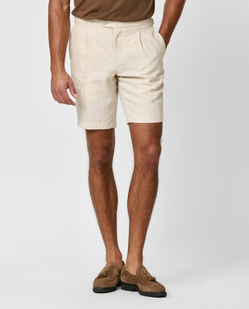 Berrmuda Shorts Libeco Sand Pure Linen Plain Weave