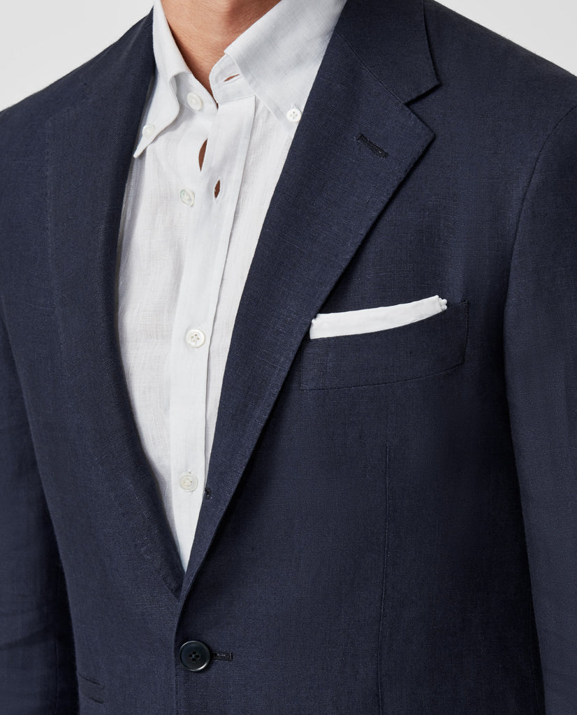 Libeco Navy Pure Linen Plain Weave