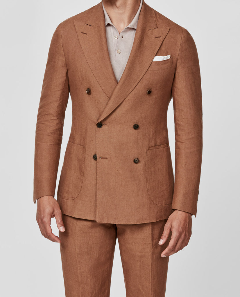 Libeco Cognac Pure Linen Plain Weave