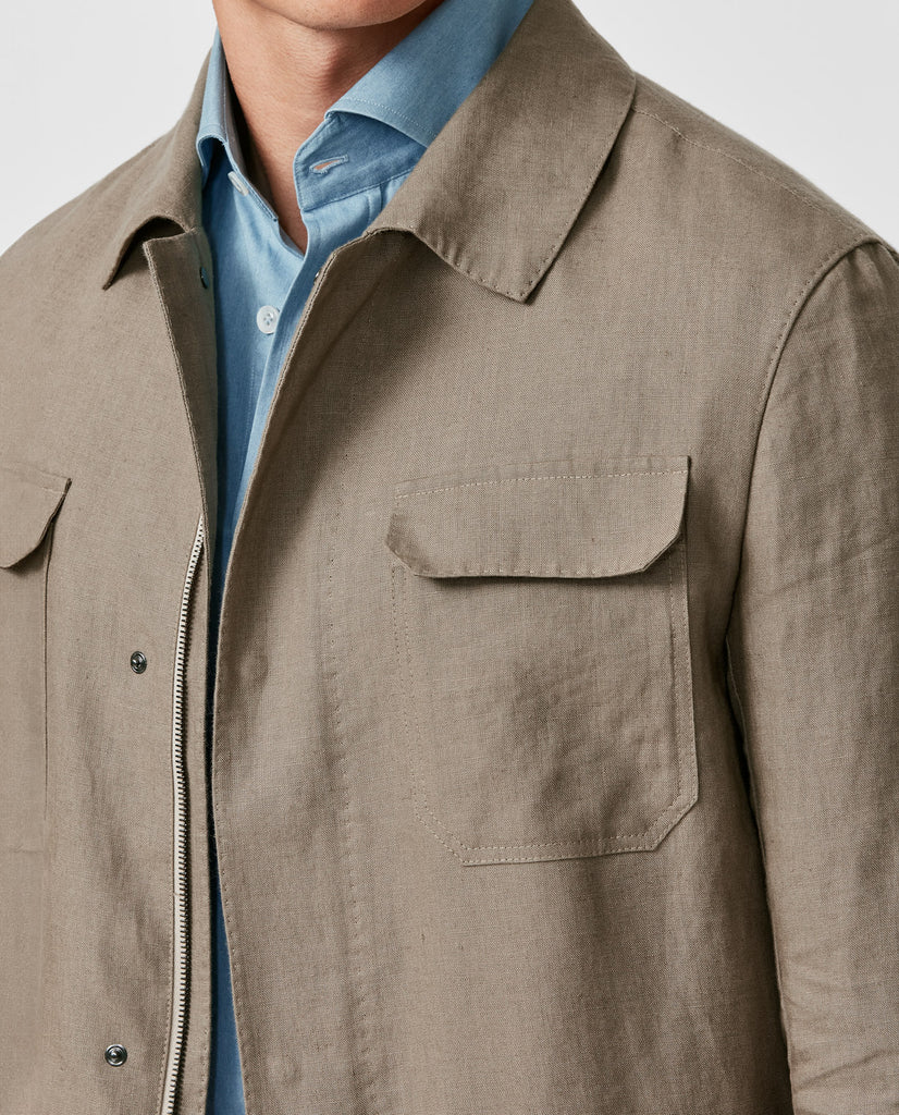 Libeco Taupe Pure Linen Plain Weave