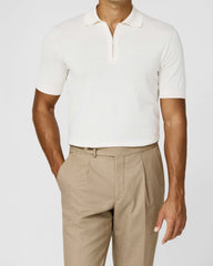 Bresciane Off White Cotton & Silk Knit