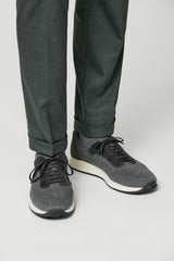 Loro Piana JERSELY Steel Grey Stretch Tropical Wool Plain Weave