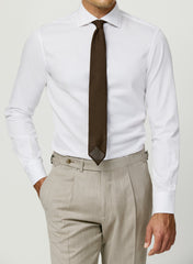 Loro Piana JERSELY Oatmeal Jersey Stretch Wool, Silk & Linen Twill