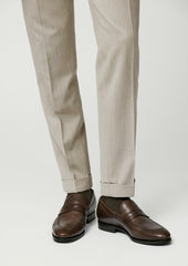 Loro Piana JERSELY Oatmeal Jersey Stretch Wool, Silk & Linen Twill