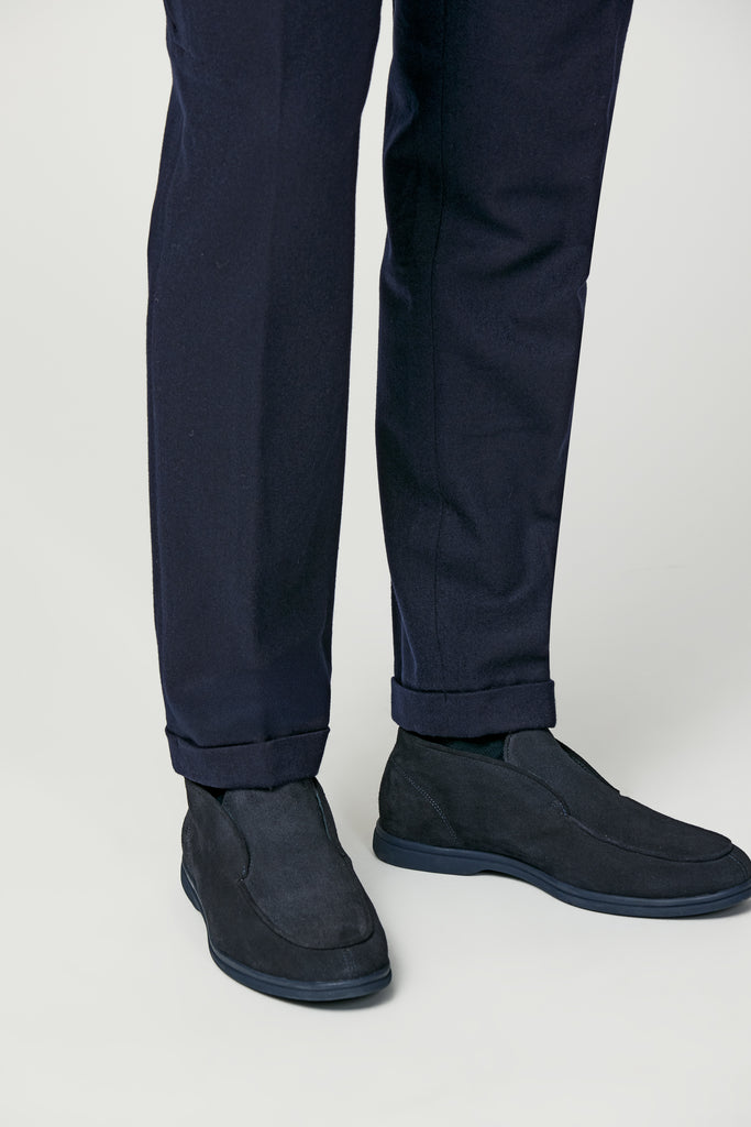 City Loafer Mid Top Midnight Blue Suede