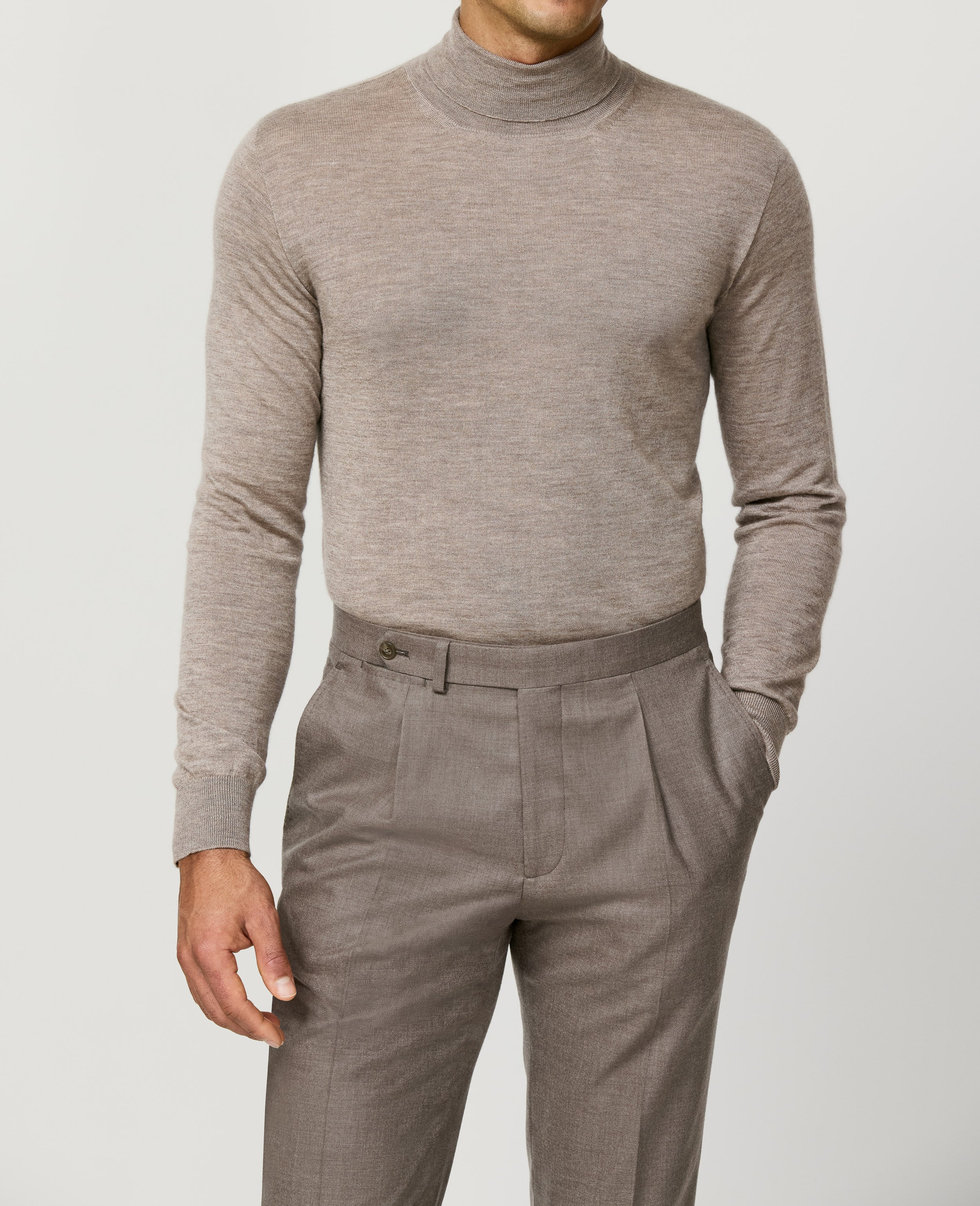 Cariaggi Sand Cashmere & Silk