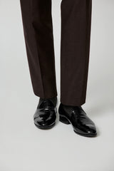 Black Patent Calf Blake Tuxedo Plain Tip Loafers