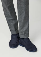 Barberis Canonico Heathered Grey Flannel S120 Merino Wool with Natural Stretch