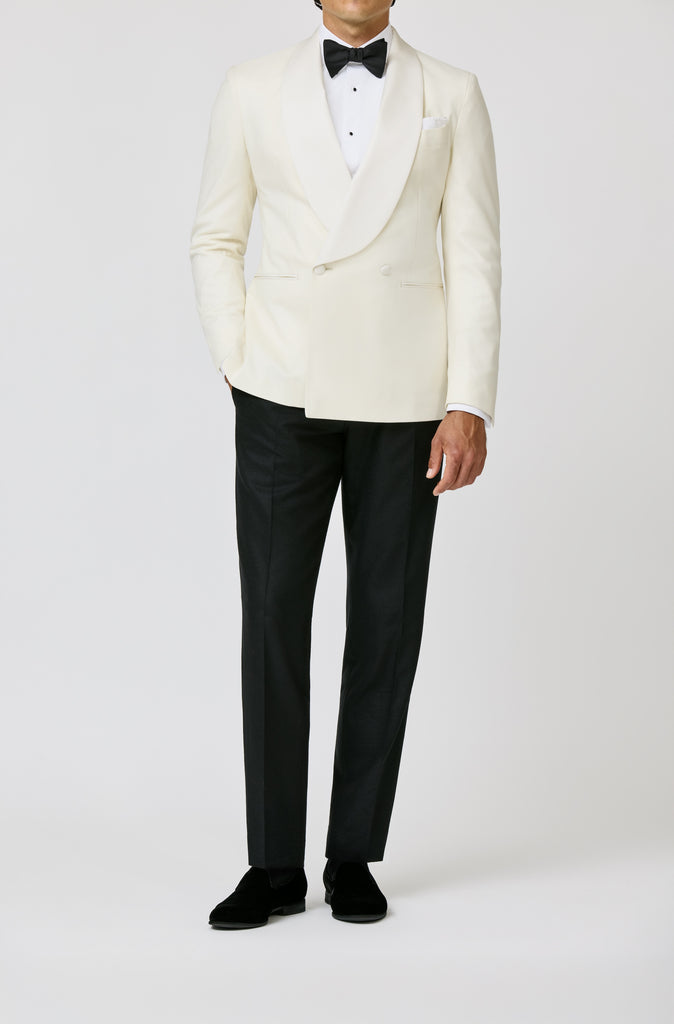 Barberis Canonico Off White Flannel S120 Merino Wool with Natural Stretch