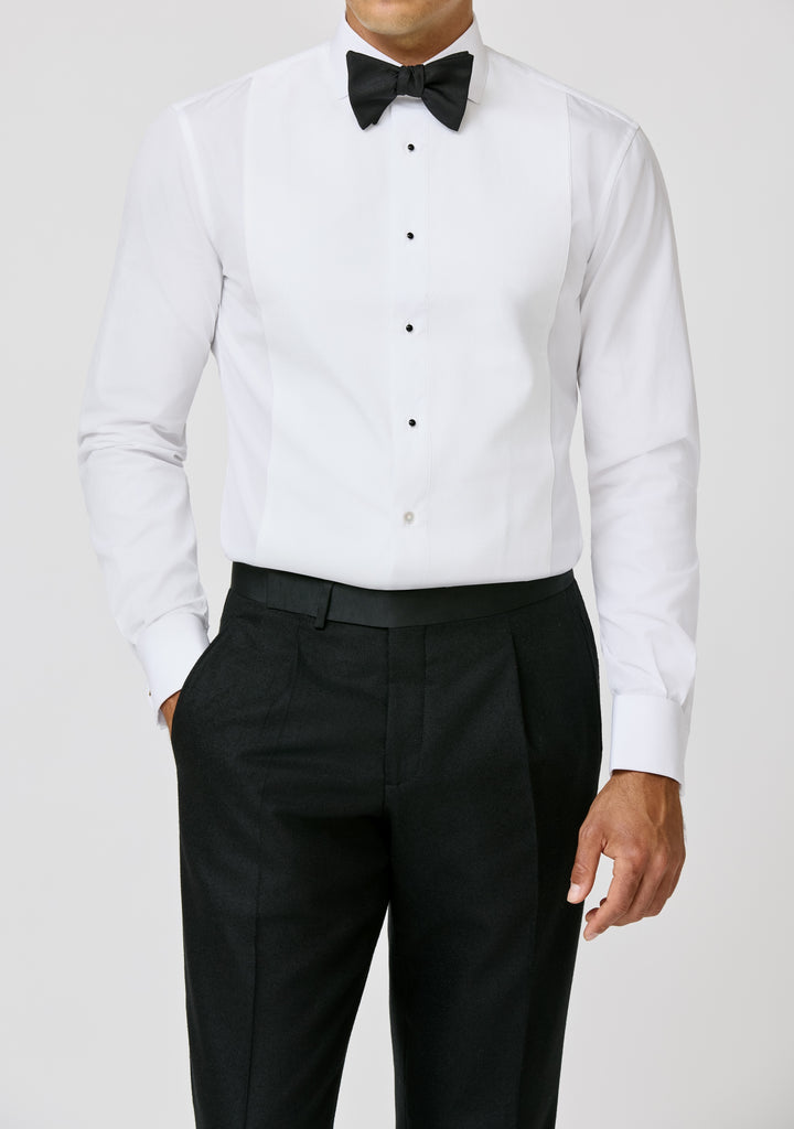 Thomas Mason White Compact Two Ply Cotton Poplin