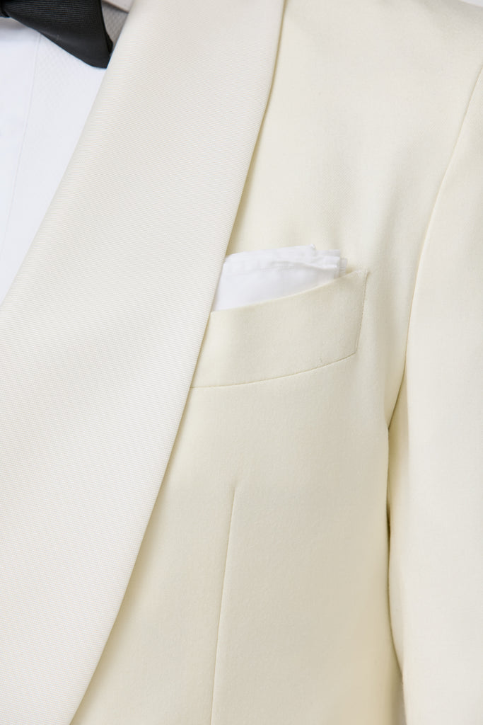 Barberis Canonico Off White Flannel S120 Merino Wool with Natural Stretch