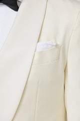 Barberis Canonico Off White Flannel S120 Merino Wool with Natural Stretch