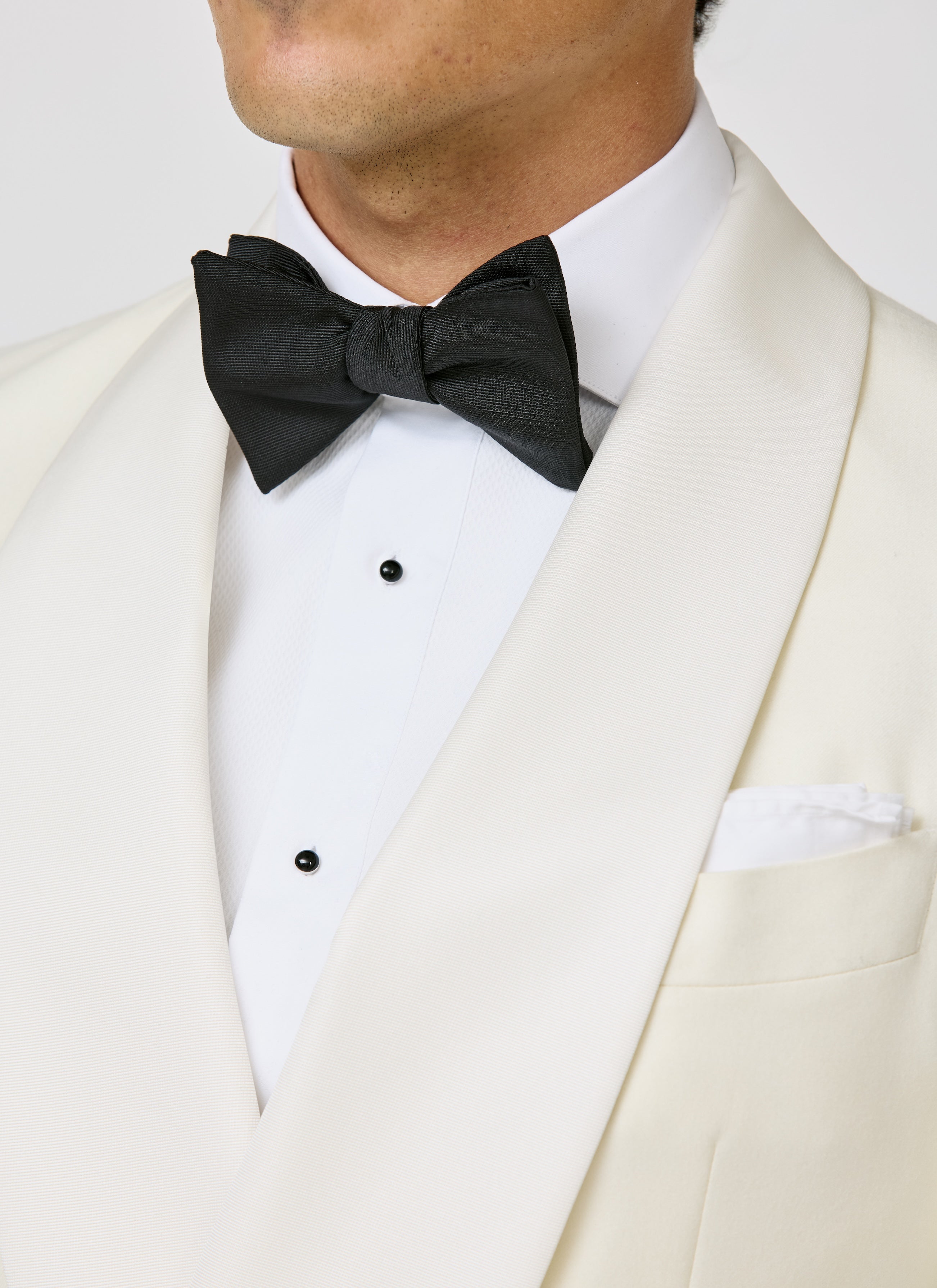 Bow Tie Ottoman Black